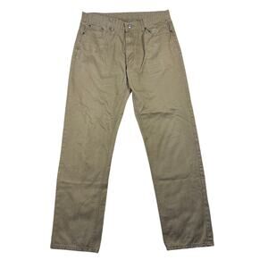 Feraud Chino Pants Mens Actual 33 x 30 Tan Khaki Straight 5 Pocket Casual Work